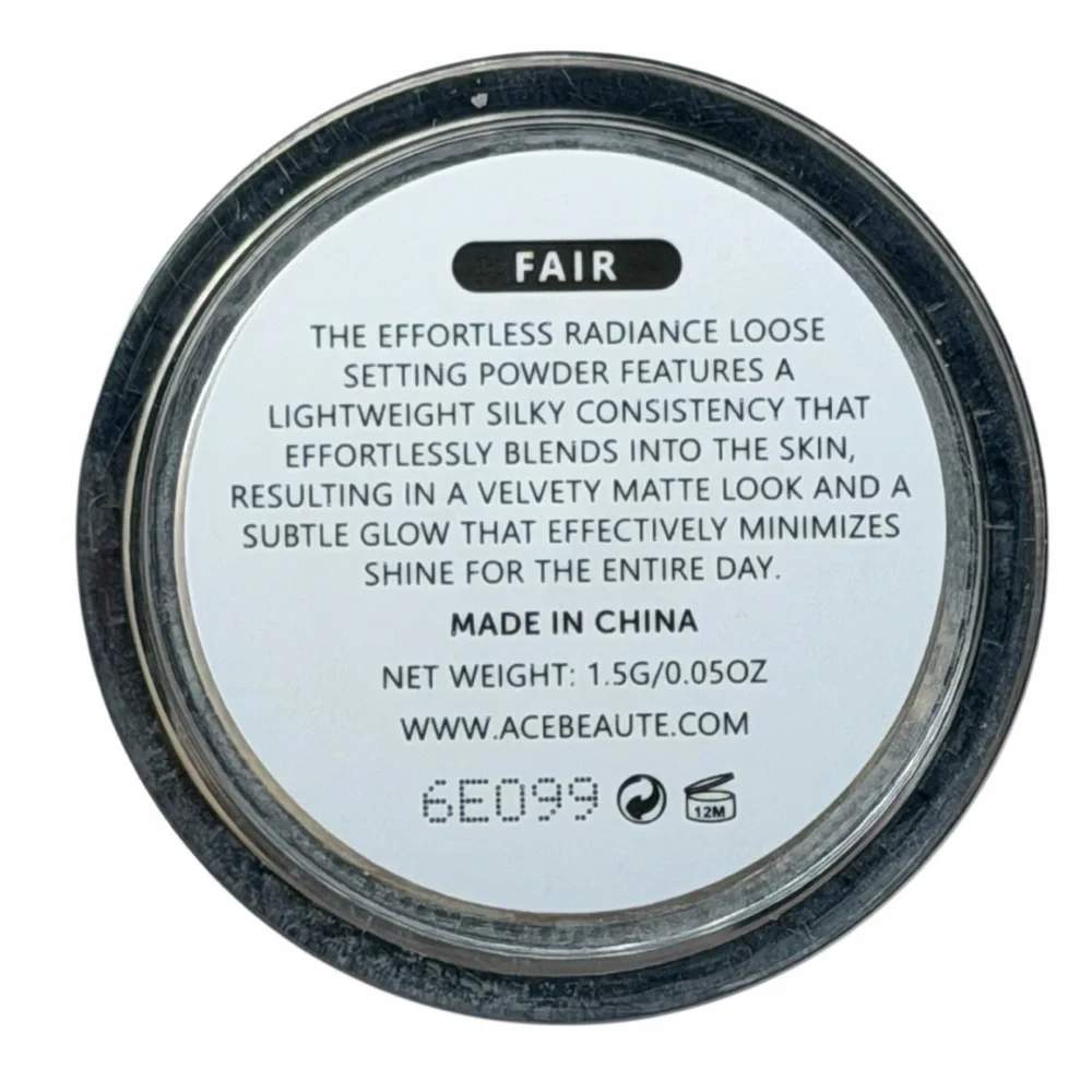 5/$25💜 Ace Beauté Effortless Radiance Loose Setting Powder Mini in Fair